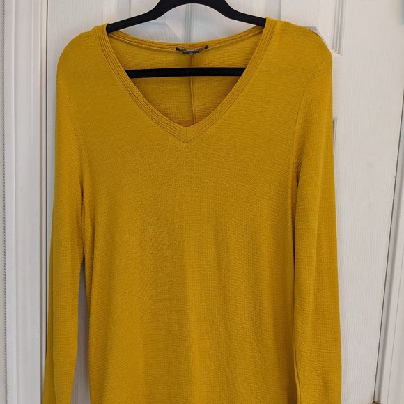 Mustard Yellow Sweater Women's Small Adrianna Papell - Picture 1 of 4